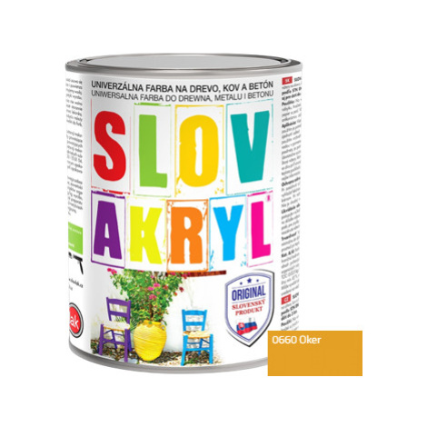 SLOVAKRYL - Univerzálna vodou riediteľná farba 5 kg 0660 - okrová