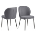 Dkton 24803 Dizajnová stolička Cindy sivá
