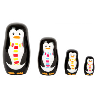 Drevená matrioška s postavičkami tučniaka, 10619