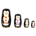 Drevená matrioška s postavičkami tučniaka, 10619