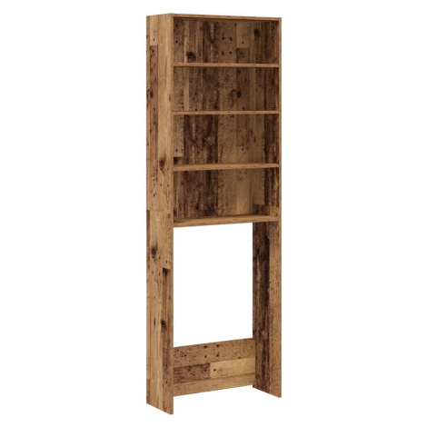 vidaXL Skrinka na práčku Old Wood 64x24x190 cm