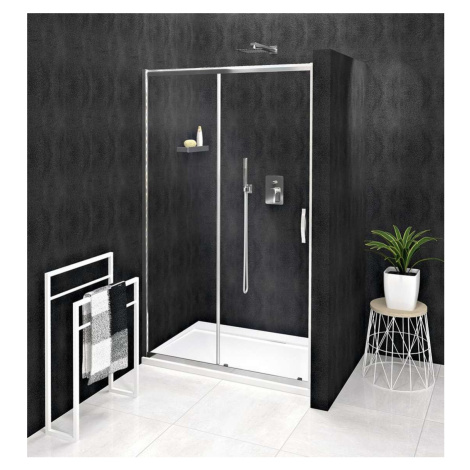 Gelco Sigma - Sprchové dvere Simply dvojdielne 140 cm, Coated Glass, lesklý hliník/číre sklo GS1