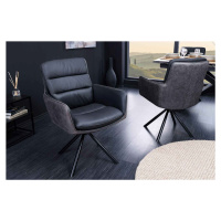 LuxD 28591 Dizajnová otočná stolička Maddison antracit koža
