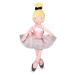 Bábika Margot My Little Ballerina Jolijou 35 cm v ružovo-strieborných šatách so sukničkou z jemn