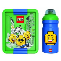 LEGO® ICONIC Boy desiatový set (fľašu a box) - modrá / zelená