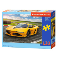 mamido Puzzle 120 dielikov Žlté športové auto