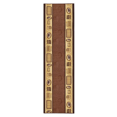 Protiskluzový běhoun na míru Zel 1004 Brown - šíře 67 cm Berfin Dywany
