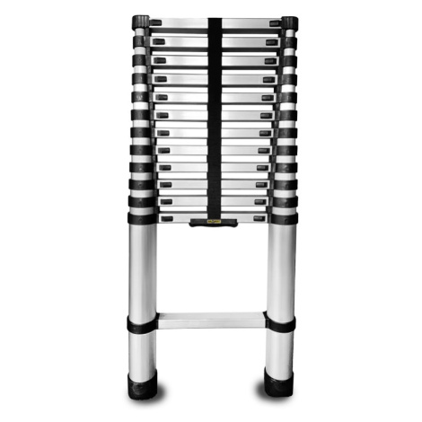 Hliníkový teleskopický rebrík, 13 stupňov, 3,8 m, max. záťaž 125 kg AHProfi