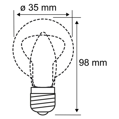 LED žiarovka E14 4,8 W so stmievateľným vláknom 2 700 K