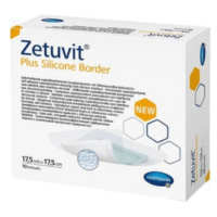 ZETUVIT Plus silicone border kompres sterilný 17,5 x 17,5 cm 10 ks