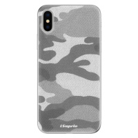 Odolné silikónové puzdro iSaprio - Gray Camuflage 02 - iPhone X