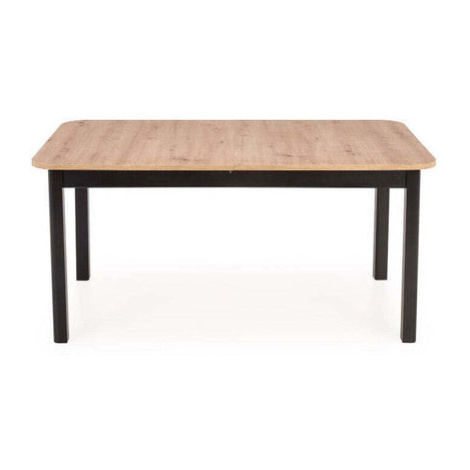 Jedálenský stôl Flamio rozkladací 160-228x78x90 cm (dub, čierna)