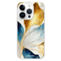 Odolné silikónové puzdro iSaprio - Blue Leaves - iPhone 15 Pro
