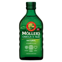 MOLLERS Omega 3 Rybí olej Natur z pečene tresiek 250 ml