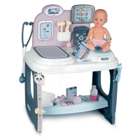 Zdravotnícky pult pre lekára Baby Care Center Smoby elektronický so zvukom a svetlom a bábika s 