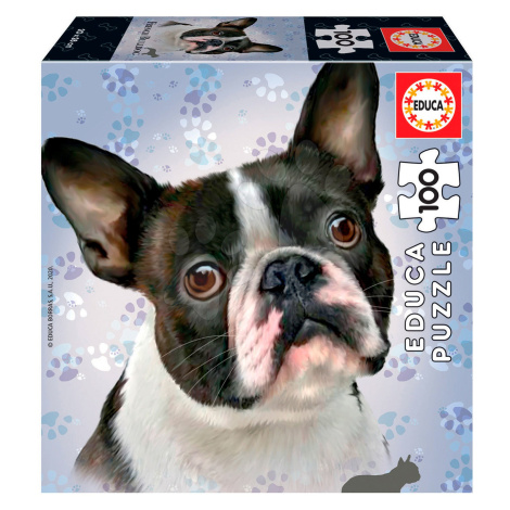 Puzzle Mini Box French Bulldog Educa 100 dielov od 6 rokov