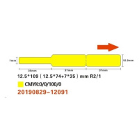 Niimbot štítky na káble RXL 12,5x109mm 65ks Yellow pre D11 a D110