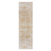 Okrovožlto-biely vonkajší koberec 80x250 cm Biri – NORTHRUGS