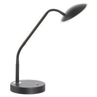 Čierna LED stolová lampa so stmievačom so skleneným tienidlom (výška  60 cm) Tallri – Fischer & 