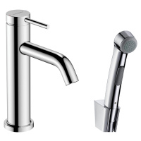 Hansgrohe Tecturis S, páková umývadlová batéria 110 s ručnou sprchou Bidette, chrómová, HAN-7321