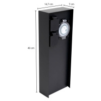 Prios Foranda Power column, 2 časovače čierna 40 cm