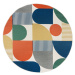Kusový koberec Dauntless Geo Fusion Ochre – na von aj na doma Rozmery kobercov: 160x160 (priemer