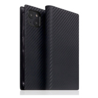 SLG Design puzdro D+ Italian Carbon Leather Diary pre iPhone 14 Plus - Black