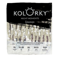 KOLORKY Night Moments - Vesmír - XL (12-25 kg) nočné jednorázové ekoplienky 25 ks