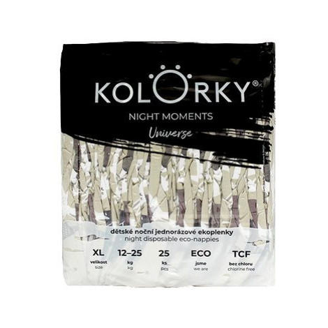 KOLORKY Night Moments - Vesmír - XL (12-25 kg) nočné jednorázové ekoplienky 25 ks