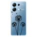 Odolné silikónové puzdro iSaprio - Three Dandelions - black - Xiaomi Redmi Note 13