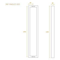 FT - MADLO kód 841Z 40x10 mm ST ks CIM - čierna matná (FNO) 600 mm 40x10 mm