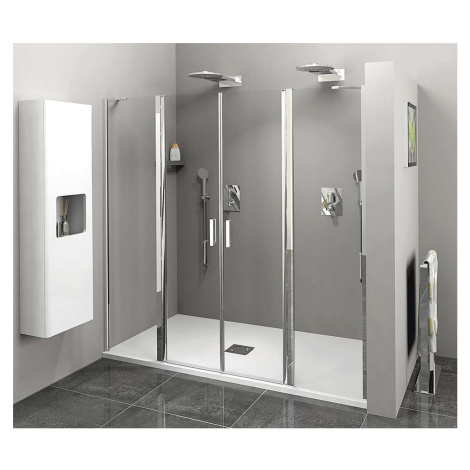 Polysan Zoom Line - Sprchové dvere 160 cm, leštený hliník/číre sklo ZL1416