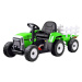 mamido Elektrický traktor s vlečkou T2 zelený