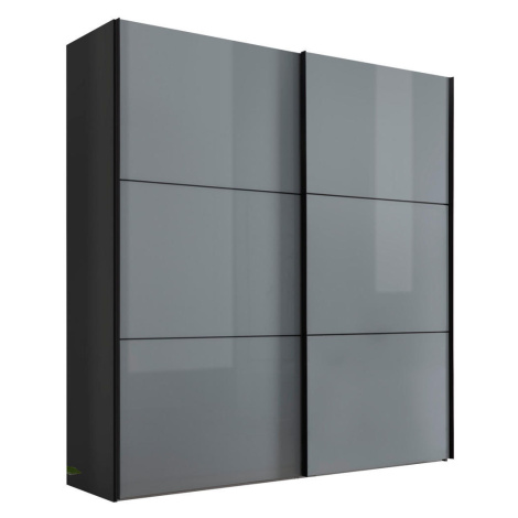 Moderano ŠAT. SKRIŇA S POSUV. DVERAMI, svetlosivá, tmavosivá, 188/222/68 cm