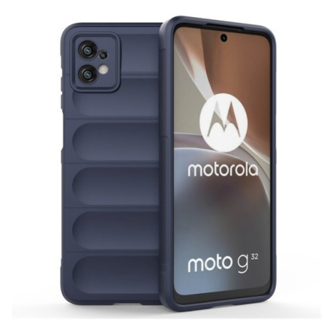 Motorola Moto G32, silikónové puzdro, stredne odolné proti nárazu, 3D vzor, tmavomodré