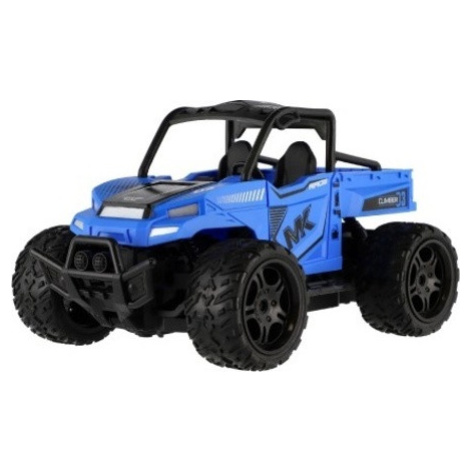 Auto RC buggy pick-up terénne modré 22cm plast 27MHz na batérie so svetlom Teddies