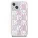 DKNY Liquid Glitter Checkered Pattern Zadný Kryt pre iPhone 15 Pink