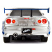 Autíčko na diaľkové ovládanie RC Nissan Skyline GTR Fast & Furious Jada modrostrieborné dĺžka 19