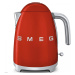 Smeg KLF03RDEU rýchlovarná kanvica, 1, 7 l (7 šálok), 2400 W, štýl 50. rokov, červená