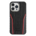 Kryt Audi Genuine Leather MagSafe iPhone 15 Pro Max 6.7" black-red hardcase AU-TPUPCMIP15PM-R8/D