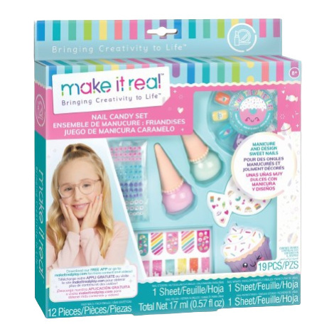 MAKE IT REAL Laky na nechty s dekoráciou Candy