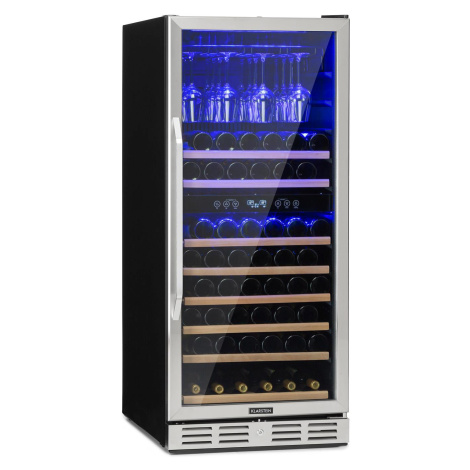Klarstein Vinovilla 116D, veľkokapacitná chladnička na víno, 313l, 116 fliaš, ušľachtilá oceľ