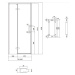 CERSANIT - Sprchové dvere LARGA chróm 80X195, ľavé, číre sklo S932-119