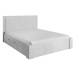 Manželská posteľ 160x200cm, úložný priestor, sivý betón, ALDEN