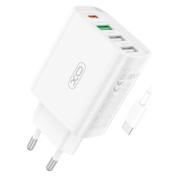 Nabíjačka XO Wall charger L120 1xUSB-C,20W ,1x USB-1, 18W with cable USB-C (white)