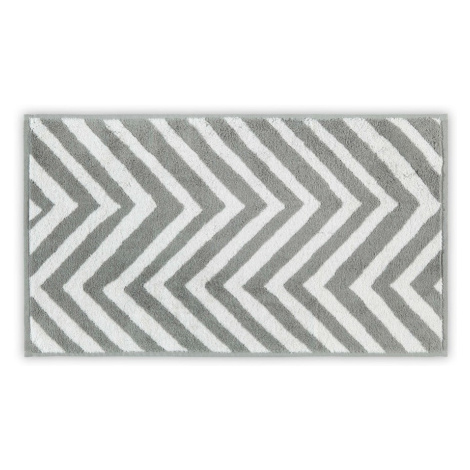 Bielo-sivý bavlnený uterák 33x33 cm Chevron – Foutastic