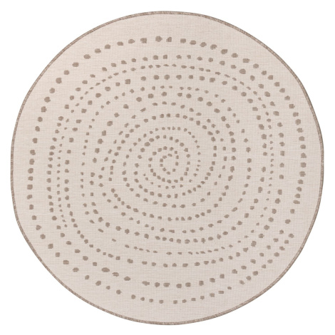 Kusový koberec Twin-Wendeteppiche 105414 Linen kruh – na ven i na doma - 200x200 (průměr) kruh c