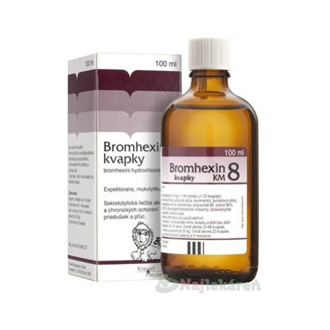 Bromhexin 8-kvapky KM sol.por.1 x 100 ml