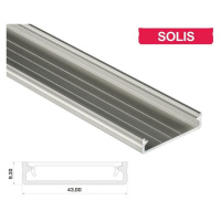 Profil LED Al, 43x9,3mm 2m PROF-SOLIS strieborná (14) cena ks