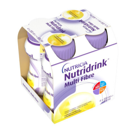 NUTRIDRINK Multi fibre vanilková príchuť 4 x 200 ml